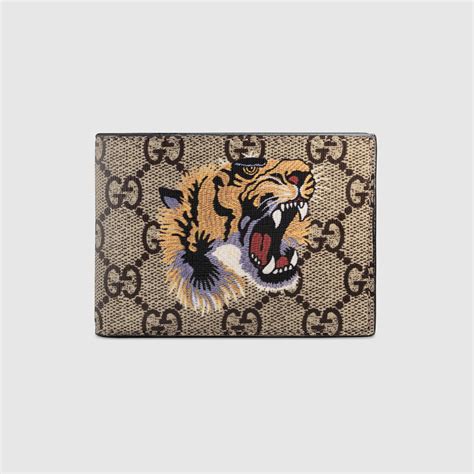 gucci tiger supreme wallet